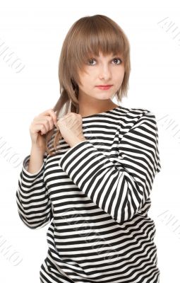 Girl in striped tanktop