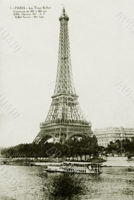 vintage postcard of Paris