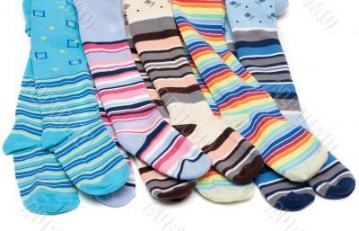 Colour baby striped pantyhose