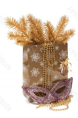 Cristmas gift package, mask