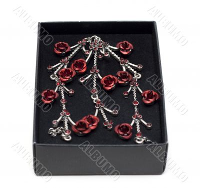 Necklace in black velvet box