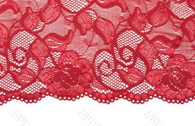 Red decorative lace