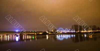 Riga Latvia night city