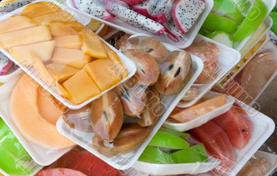 Tropical fruits in packing