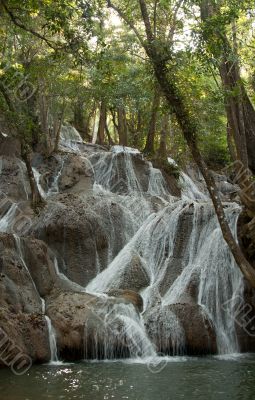 Waterfall in jungle in Thailand