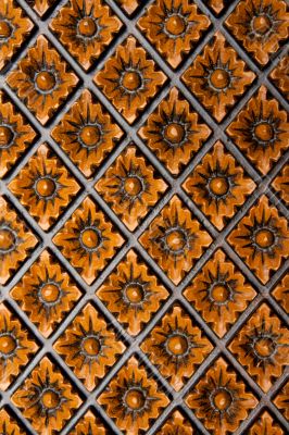 Rhombus sliced on wooden board