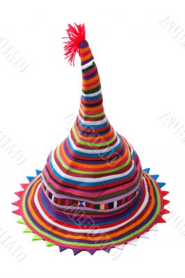 Colour hat from strips fabrics