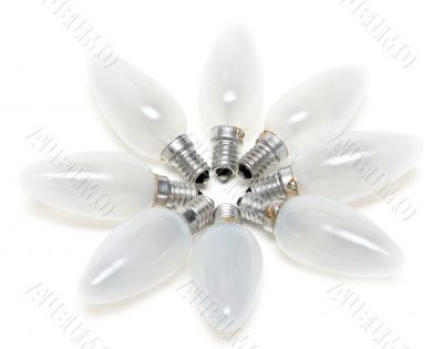 Electric light bulbs put by star