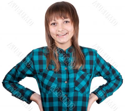 Portrait young beautiful girl