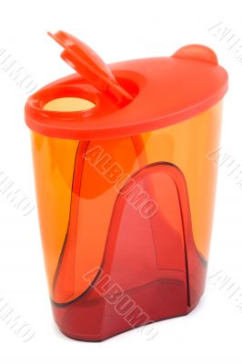 Red plastic pitcher