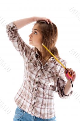 Portrait of the beautiful girl