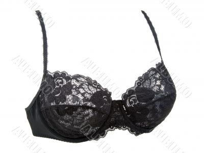 Black bra with pattern