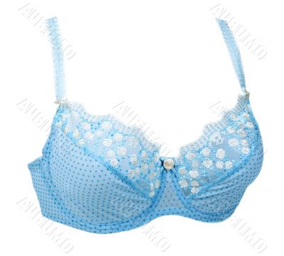 Blue bra with pattern