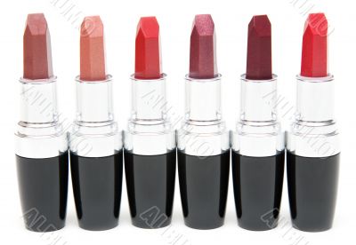 Lipstick stands in row
