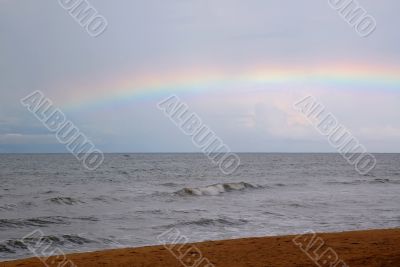 Rainbow over the Gray Sea