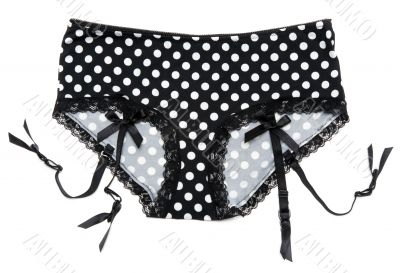 Feminine panties with garter