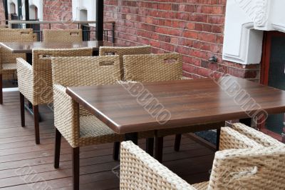 Empty street restaurant