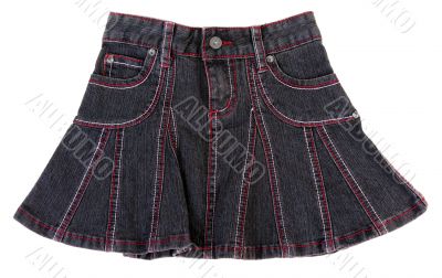 Jeans mini skirt insulated