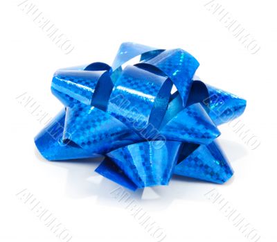 Blue gift bow