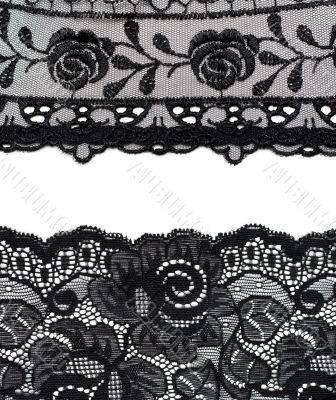 Collage lace with pattern in the manner of flower