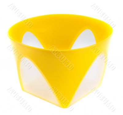 Yellow plastic container