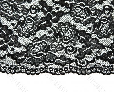 Black lace with pattern with form flower Black lace with pattern with form flower