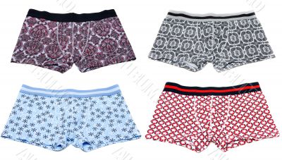 Four male panties collage