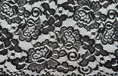 Background from black lace with pattern with form flower