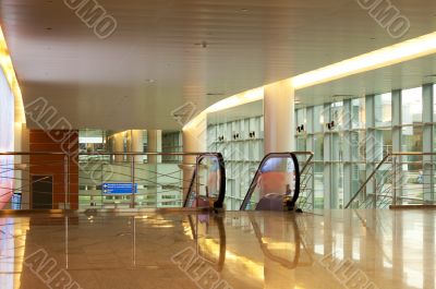 Arrival lounge of the international airport