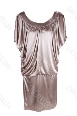 Golden fashionable feminine gown