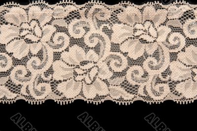 Beige lace with pattern flower