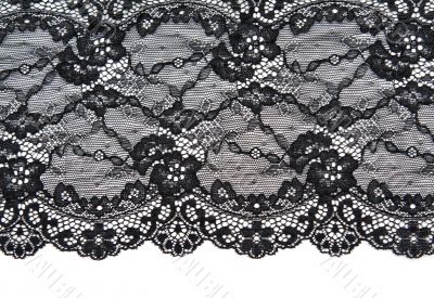 Black lace with pattern with form flower