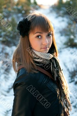 Portrait of the young beautiful girl