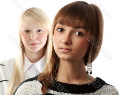 Portrait two girls