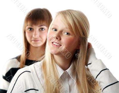 Portrait two girls