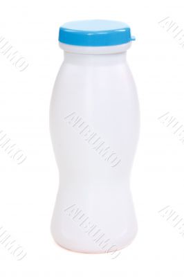 Plastic bottle with blue lid