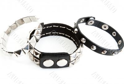 Three leather bracelets