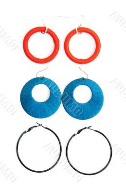 Women`s earrings in pairs