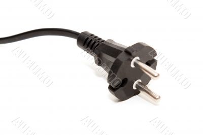 Black electrical plug