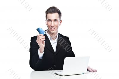 purchase with a credit card via the Internet