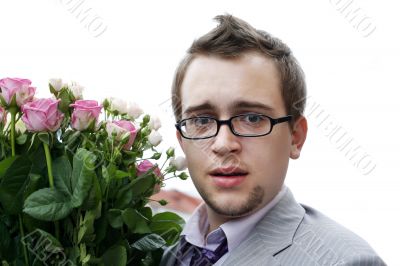 Young man with glasses