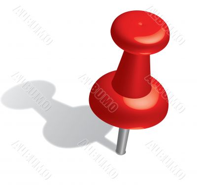 Red push pin