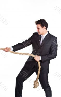A man with a rope A man with a rope