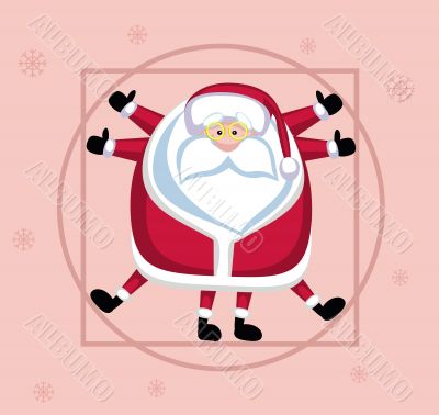 Vitruvian santa