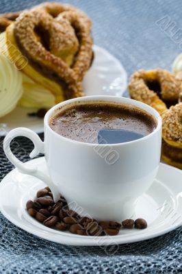 heart-shaped pastry with sesame seeds