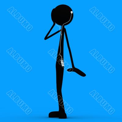 stickman - ipod - blue