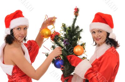 two woman santa