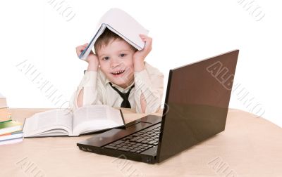 pupil with book