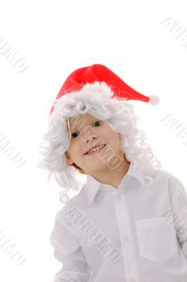  child in a hat santa claus