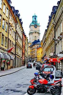 Along the streets of The Old Town (Gamla Stan) in Stockholm